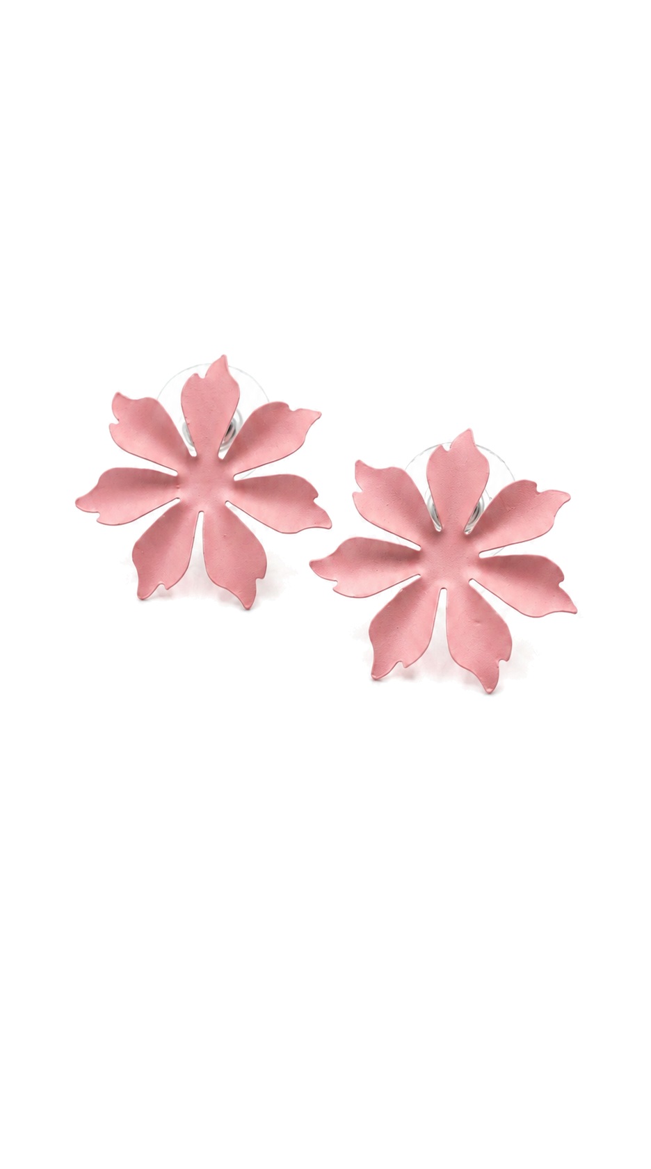 Gardenia whimsy / Pembe Çelik Küpe