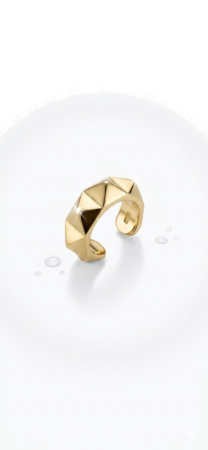 Golden Geometry Kıkırdak Küpe