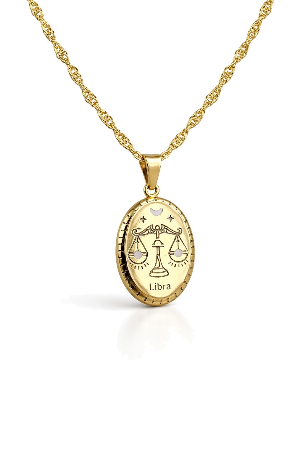 Zelula Libra (Terazi Burcu) Gold Çelik Kolye